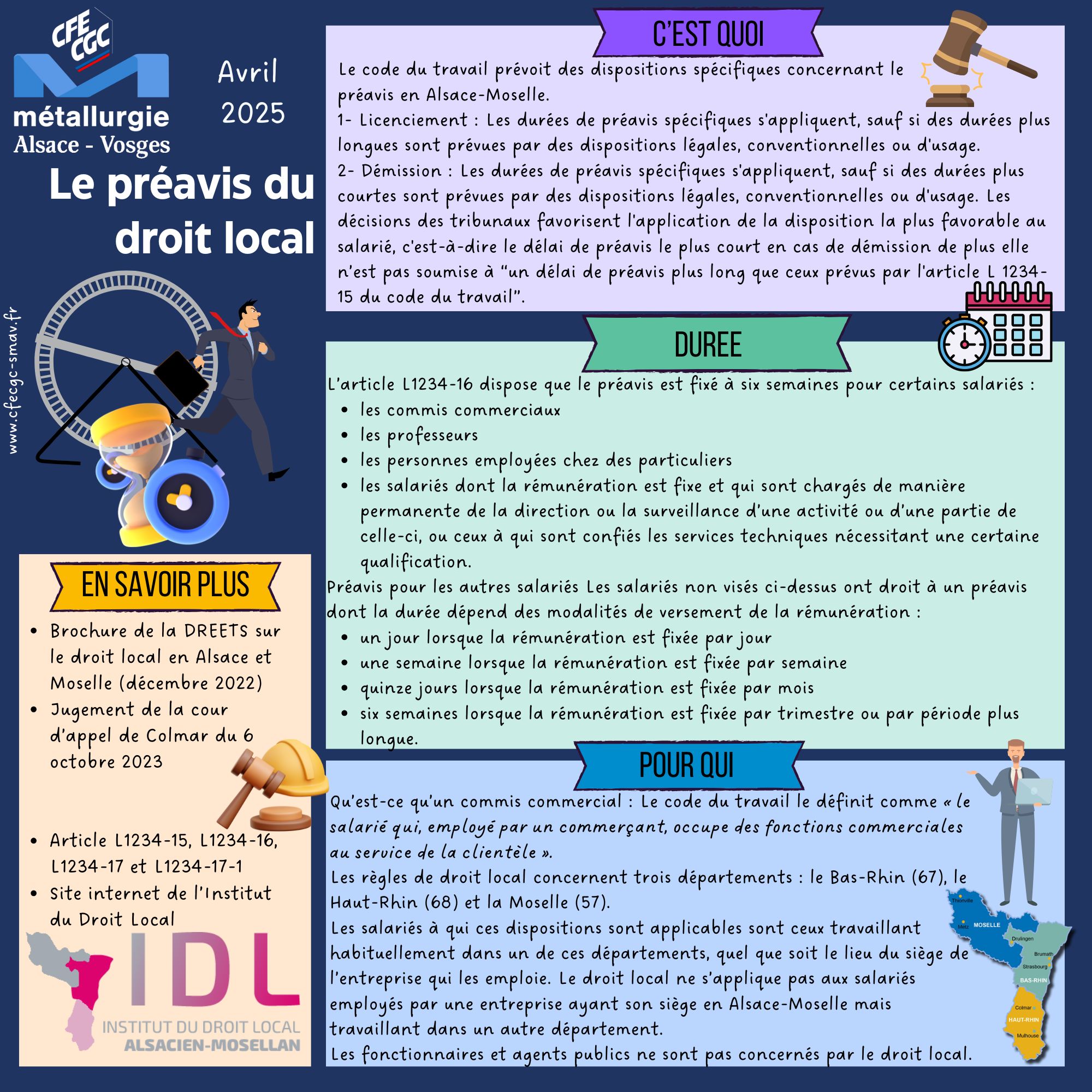 Le préavis du droit local 